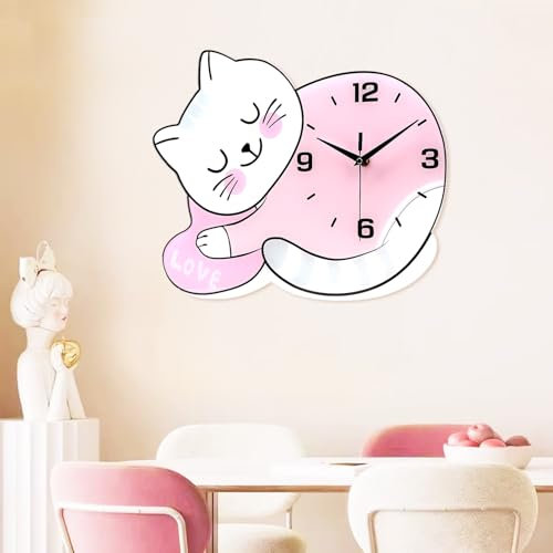 Coslife Wanduhr mit großen römischen Ziffern, Wanduhr, Farbe,(369)