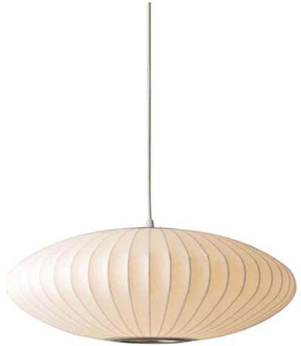 YYingYYue Nordic White Silk Fabric Hanging Lamp, Modern Fabric Lantern, Silk Chandelier, Saucer, Adjustable Pendant Lights for Living Room, Bedroom, Hotel