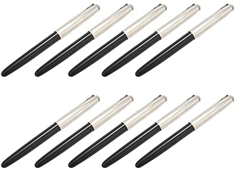 Happlignly 10X Hero 616 Fountain Pen Hooded Golden Nib Black Barrel Small Vintage