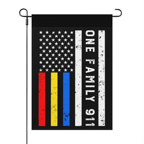 Fahnen Feuerwehr Polizei Dispatcher 911 Notdienste Garten Flagge Wetterfeste Haus Hof Flagge Gedruckt Garten Fahnen Für Hof Feiertage Außenbereich 30X45Cm