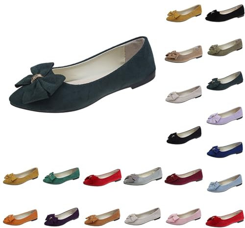Flats Shoes for Women Size 6 Formal Casual Pumps Work Smart Office Comfort Shoes Ladies Ballet Ballerina Pointed Toe Flats Shoes Womens Ballet Shoes Navy