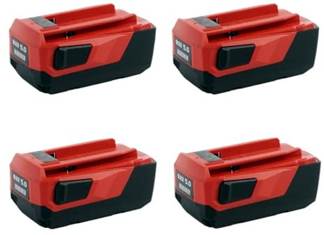 PYQMZTRV 4 Packungen 21,6 V 5 Ah Lithium-Ionen-Akku Akku-Werkzeuge Elektrowerkzeuge Bohrer Hämmer, kompatibel for Hilti B22 18 V 21,6 V 22 V