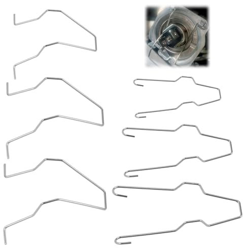 Clips De Resorte De Retención De Bombilla 6 Piezas 5ZHSFULLKIT Compatible con H1/H3/H4/H7, Fabricados en Acero, para Faros Delanteros y Luz de Cruce