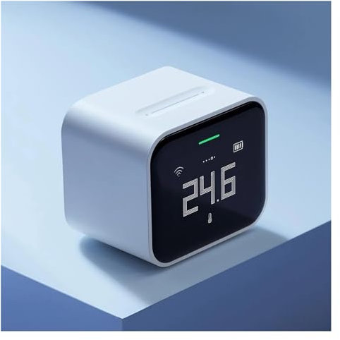 ZKLGS Air Quality Monitor, Air Quality Monitor CO2 Detector Temperature Humidity Smart Sensor LCD Display Home Life Automation Work for Home Office School