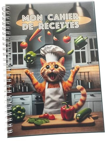 Générique Mon cahier de recettes I Notez, organisez, personnalisez et préservez vos meilleurs plats pour inspirer votre cuisine au quotidien et transmettre votre passion à vos proches. (Chat)
