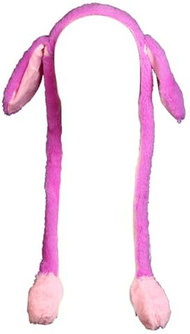 Bewegender Hasenohren Hut, Kaninchen Hut,Kawaii Hasen Mütze mit Beweglichen Ohren für Erwachsene Kinder Jugendliche, Tier Cosplay Hüte Cartoon Ohren Halloween Weihnachten Lustige Mütze (F1)