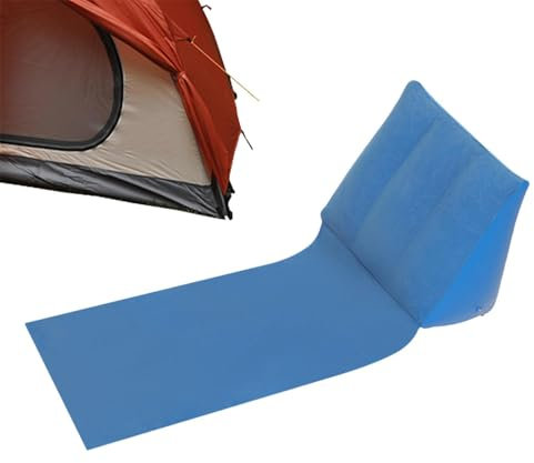 Triangle Beach Pad - PVC Flocking, cojín Inflable | Tamaño liviano Compacto con Soporte ergonómico, Almohada de Ocio Plegable para Tomar el Sol, Descansar para Acampar, Salto de Hierba o relajac