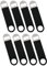 Leendines 8 Pack Stainless Steel Flat Beer Bottle Openers, Stainless Steel Bartender Openers, Black