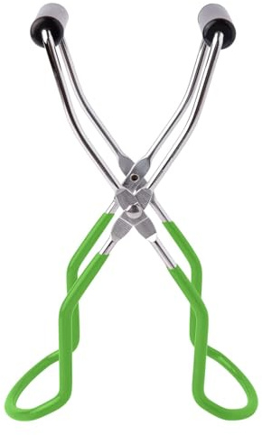 Einmachglasheber Zange Edelstahl Glasheber mit Griff für Zuhause Küche (grün)