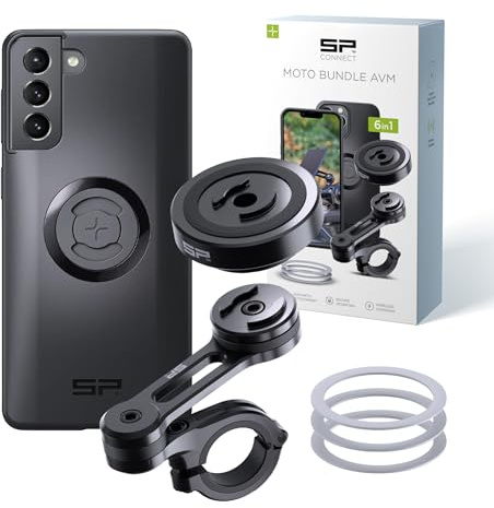 SP CONNECT Moto Bundle mit Anti Vibration Module | SPC+ | kompatibel mit Samsung S25 Ultra | Handyhalter für Motorrad Bike Moped Roller | Gadget Halterung für Navi