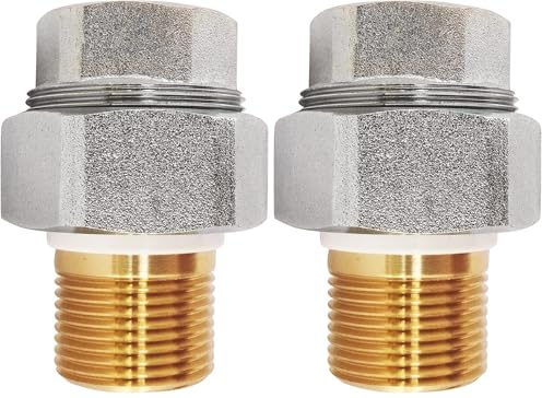 SOMATHERM FOR YOU - Raccord isolant diélectrique F20/27(3/4'') - M20/27 (3/4'') - Evite les courants vagabonds - Protège la cuve du chauffe-eau 2246-20 Gris (Lot de 2)