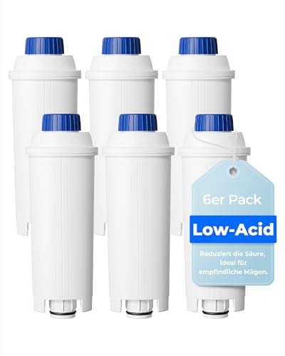 Waterdrop Low-Acid Filterkartuschen, Ersatz für De'Longhi® DLSC002, 6 Pack | Der Filter Enthält Alkalische Keramikkugeln und Reduziert Dadurch die Wasseracidität.