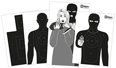 X-Targets Große Zielscheiben Defense Package / 4x5 Verschiedene Motive/Format: von 50x70 cm bis 53x84 cm / 120g/m² Papier