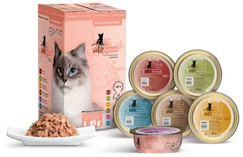 Catz Finefood Nourriture Humide pour Chat - Filets Fins en Gelée - Sans Céréales, Sans Sucre - Nourriture de Qualité Supérieure - 6 x 85 g