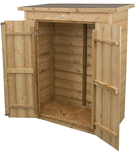 Forest Garden Shiplap Pent Garden Store 1m x 0.56m Pressure Treated Wooden Patio Shed