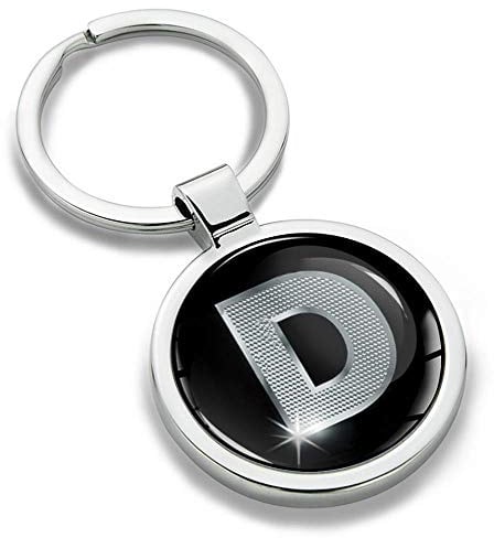 Skino Biomar Labs® Porte-clé Lettres A-Z Initiales Personnalisable de L'alphabet Alphabet Accessoires Homme Femme Cadeau Lettre D Argent KK 4