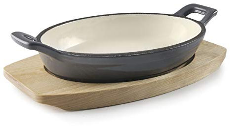 Lacor - Cacerola oval, Aluminio, Gris degradado, 21'7x15 cm