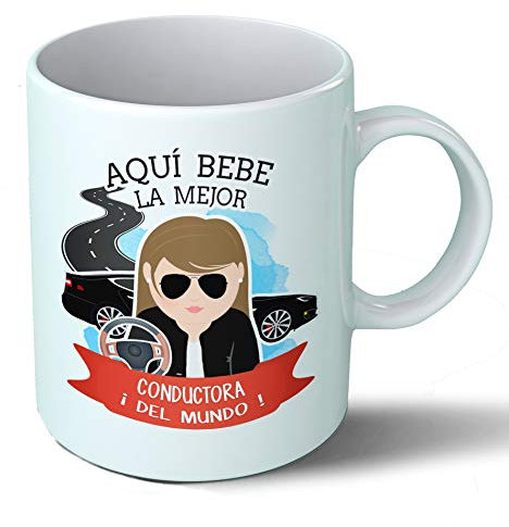 Planetacase - Taza Conductora - Regalo Original Conductoras - Cerámica 330 mL - Taza Desayuno Apta para Microondas y Lavavajillas - Resistente a Lavados