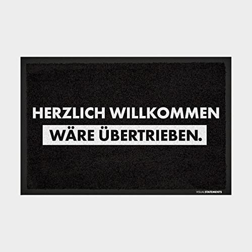 VISUAL STATEMENTS - Fußmatte mit Spruch - Schmutzfangmatte - rutschfest, waschbar - Fußabtreter 60x40cm