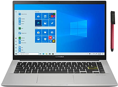 ASUS VivoBook 14 FHD Laptop Computer, Intel Core i3 1005G1 Up to 3.4GHz, 4GB DDR4 RAM, 128GB PCIe SSD, 802.11AC WiFi, Bluetooth 4.1, Webcam, Dreamy White, Windows 10 S, 64GB Flash Drive