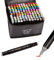 Feutre a Alcool Twinmarkers 121 Couleurs Marqueurs，Permanents Coloriage Pour Adultes Enfants，Brush Markers Pinceau Professionnel Dessin Double Tête Plus Blender Incolore (non free flowing mark pen）
