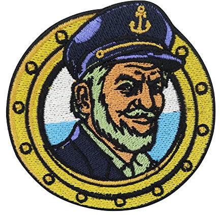 Finally Home Seemann Kapitän Patch zum Aufbügeln | Maritime Patches, Anker Bügelbild, Schiff & Boot Aufbügler, Meer Aufnäher, Seefahrt Bügelpatch