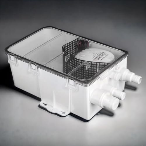 KAKAKE 750 GPH Duschpumpe, Duschsumpfpumpe, Anschlussgröße mit Mehreren Anschlüssen, Rückflussverhinderung, Zündschutz, automatischer Steuerschalter für Wohnmobile