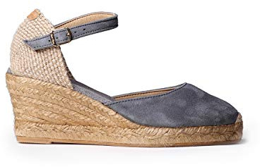 Toni Pons Wildleder-Espadrille für Damen - Lloret-5 - Grau, 34 EU