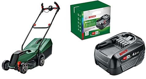 Bosch Akku-Rasenmäher CityMower 18V-32-300 & Akku Pack PBA 18V 4.0Ah W-C (18 Volt System, 4.0Ah Batterie Akku, im Karton), 1600A011T8, 4 Ah