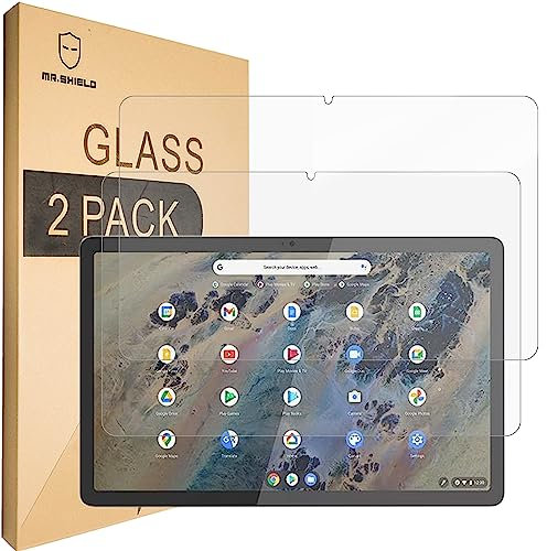 Mr.Shield Protector de Pantalla para Lenovo IdeaPad Duet 3 Chromebook 11 Cristal Vidrio Templado [2 Piezas] [9H Dureza] Anti-Arañazos