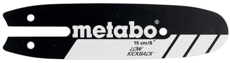 metabo Sägeschiene 15 cm / 6 Zoll, Führungsschiene für Akku-Gehölzsäge | Zubehör für Gartenpflege und Baumschnitt, ideal für Äste und Holz, robuste Bauweise, ohne Kette und Gehölzsäge
