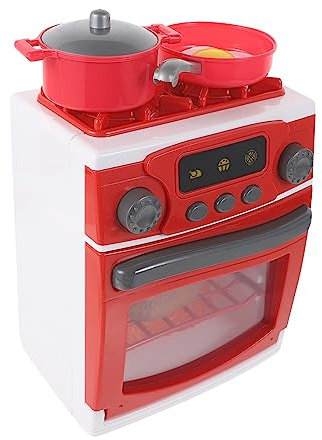 SAFIGLE 1 Jeu Poêle Simulé Jouet Réchaud Éducatif Jouet De Poêle à Musique Lumineux Jouet De Cuisinière De Cuisine Jouet Éducatif pour Enfants Positionner Tout-Petit Plastique