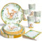 GOACRS Partygeschirr Set, 41 Stück Cartoon Anime Pappgeschirr mit Pappteller Servietten Tischdecke, Bunte Papier Teller, Kinder Geburtstag Party Geschirr Tischdeko Zubehör für 10 Personen