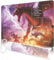 Nkddert MTG Playmat, 24 x 14 Playmats for TCG MTG, Stitched Edges Anti-slip MTG Playmat with Zones with Storage Bag Smooth Surface Battle Dragon Pattern MTG Game Mat