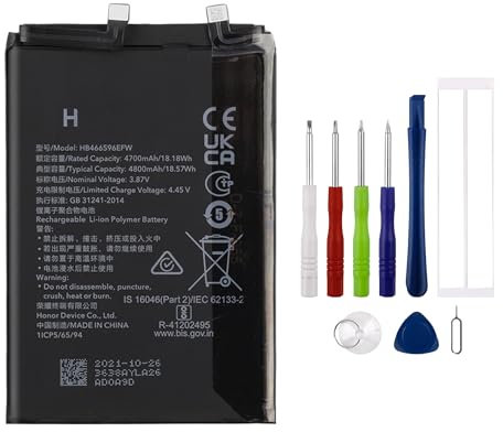 Swark 4700mAh Ersatz Akku HB466596EFW Kompatibel mit Honor Magic 4 Lite 5G Ersatzbatterie with Werkzeugsatz