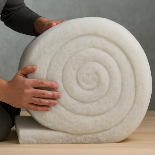 MHG Living Loft Insulation Roll - L4M x W370mm x T110mm - Eco Thermal Polyester for Building & Roof - Itch-Free, Moisture Resistant & Easy to Install - Energy Saving Loft & Wall Insulation