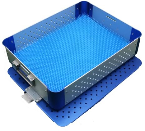 yjnhxns Medizinische Instrumentenbox aus Aluminiumlegierung, Desinfektionsbox für medizinische Instrumente, Sterilisationstablett für orthopädische Instrumente, 24 x 18 x 6 cm