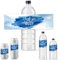 PH PandaHall 30 PCS Wasserflaschen-Etiketten Blaue Aquarell Flasche Aufkleber Aquarell Striche Wasserflasche Wrappers für Verlobung Geburtstag Party Supplies Aufkleber Dekorationen 21,6x6,4cm