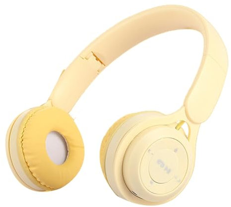 KEALBAUS Bluetooth Headphones Y08 Wireless Bluetooth Headphones Portable Foldable Kids Headphones Yellow