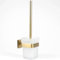 Pebble Grey™ Manhattan Wall Mounted Toilet Brush & Holder for Bathroom, Industrial Style Toilet Cleaner Brush, Contemporary Design, Anti-Rust, Wall Mounted with Screws (Brushed Brass)