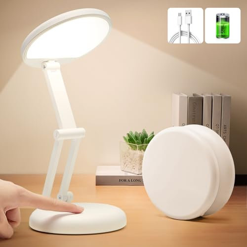 One Fire Schreibtischlampe Kinder,10 Helligkeit Schreibtischlampe LED Tischlampe Kabellos,3600mAh LED Tischlampe Akku Tischleuchte Kabellos,LED Leselampe Kinder,Nachttischlampe Ohne Kabel,Desk Lamp