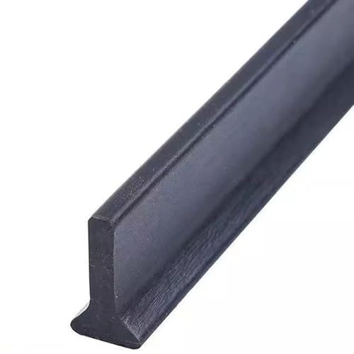 Acesome, striscia protettiva per doccia, autoadesiva, 3 cm di altezza, in silicone, paraspruzzi per doccia, 1,2 m, per cucina, bagni (nero)