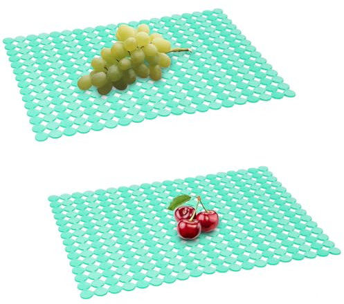 Qulable Küchenspülematte für Edelstahl-/Keramik-Spülen, PVC, umweltfreundlicher Schutz für den Boden der Küchenspüle, verstellbar, schnell entleerend, Punkte-Design, 30 x 40 cm (Hellgrün)