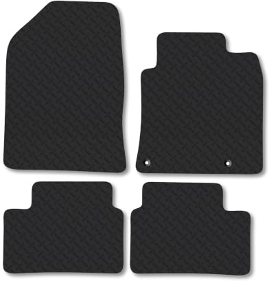 Fits Kia Xceed (2018+) 5mm Rubber Car Mats | Heavy Duty Rubber Tailored Fit Floor Mats Full Coverage Durable Waterproof Accessories Easy Clean Anti Slip Made in the UK