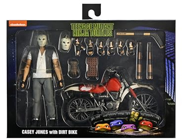 NECA Teenage Mutant Ninja Turtles Casey Jones Action Figure with Dirtbike, Accessories