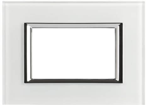 CILIA 1/2/4/10 Pezzi Placca Vetro Temperato 3 Moduli Compatibile MATIX E, Supporto 503-4 Colori per Ristrutturazioni Domestiche/Industriali (1, Bianco)