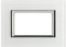 CILIA 1/2/4/10 Pezzi Placca Vetro Temperato 3 Moduli Compatibile MATIX E, Supporto 503-4 Colori per Ristrutturazioni Domestiche/Industriali (1, Bianco)