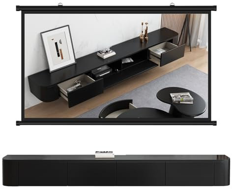 Meuble TV flottant à fixation murale avec grande étagère de rangement pour composants TV sous le meuble TV flottant (noir, 120 x 20 x 24 cm)