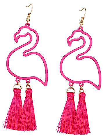 BESPORTBLE Pendientes Flamenco Fucsia Decoración Fiesta Joyería Informal Moda Mujeres Niñas