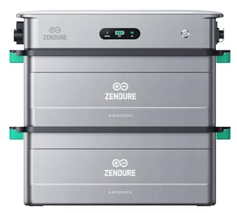 Zendure SolarFlow 2400 AC, KI AC-gekoppelte Energie Management System, 2400W AC Eingang, 2400W Ausgangsleistung, mit 2 AB3000X 5,76kWh LFP Akku, 17,28kWh Erweiterbare Kapazität Max., TOU